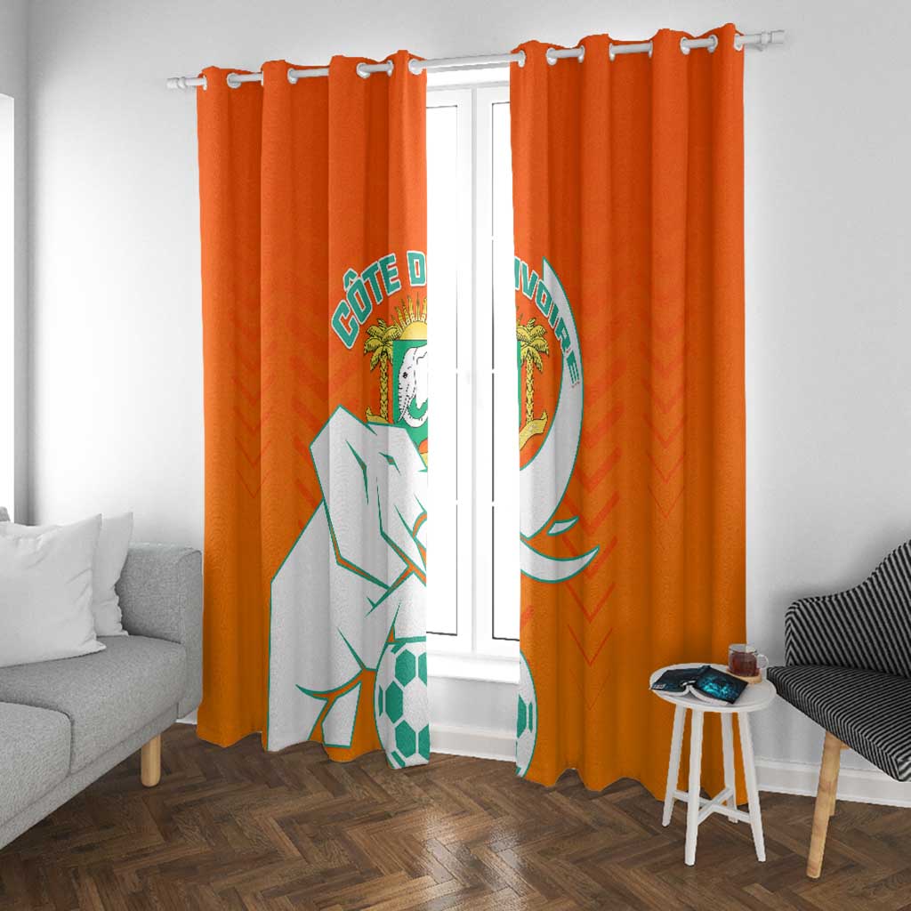 Ivory Coast Football Window Curtain - Go Les Elephants
