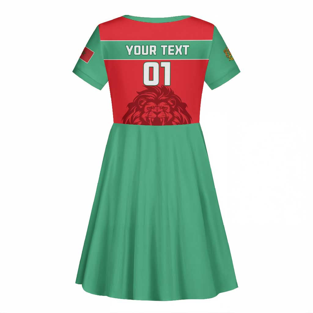 Morocco Football Kid Short Sleeve Dress - Go The Atlas Lions