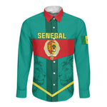 Support the Lions of Teranga - Senegal Football Long Sleeve Button Shirt
