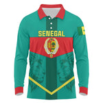 Support the Lions of Teranga - Senegal Football Long Sleeve Polo Shirt