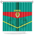 Support the Lions of Teranga - Senegal Football Shower Curtain