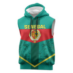 Support the Lions of Teranga - Senegal Football Sleeveless Hoodie - African Pride