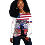 Afro Haiti Heritage Month 2025 Off Shoulder Sweater American Raised With Haitian Roots