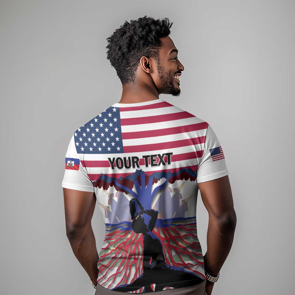 Afro Haiti Heritage Month 2025 T shirt American Raised With Haitian Roots