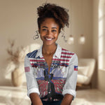 Afro Haiti Heritage Month 2025 Women Casual Shirt American Raised With Haitian Roots