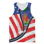 Haitian Americans Zipper Stylized Basketball Jersey Haiti Heritage Month 2025 - African Pride