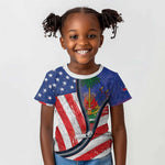 Haitian Americans Zipper Stylized Kid T shirt Haiti Heritage Month 2025