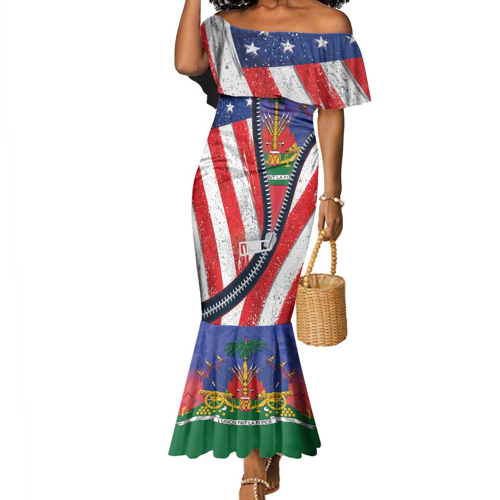 Haitian Americans Zipper Stylized Mermaid Dress Haiti Heritage Month 2025  by AfricanPride