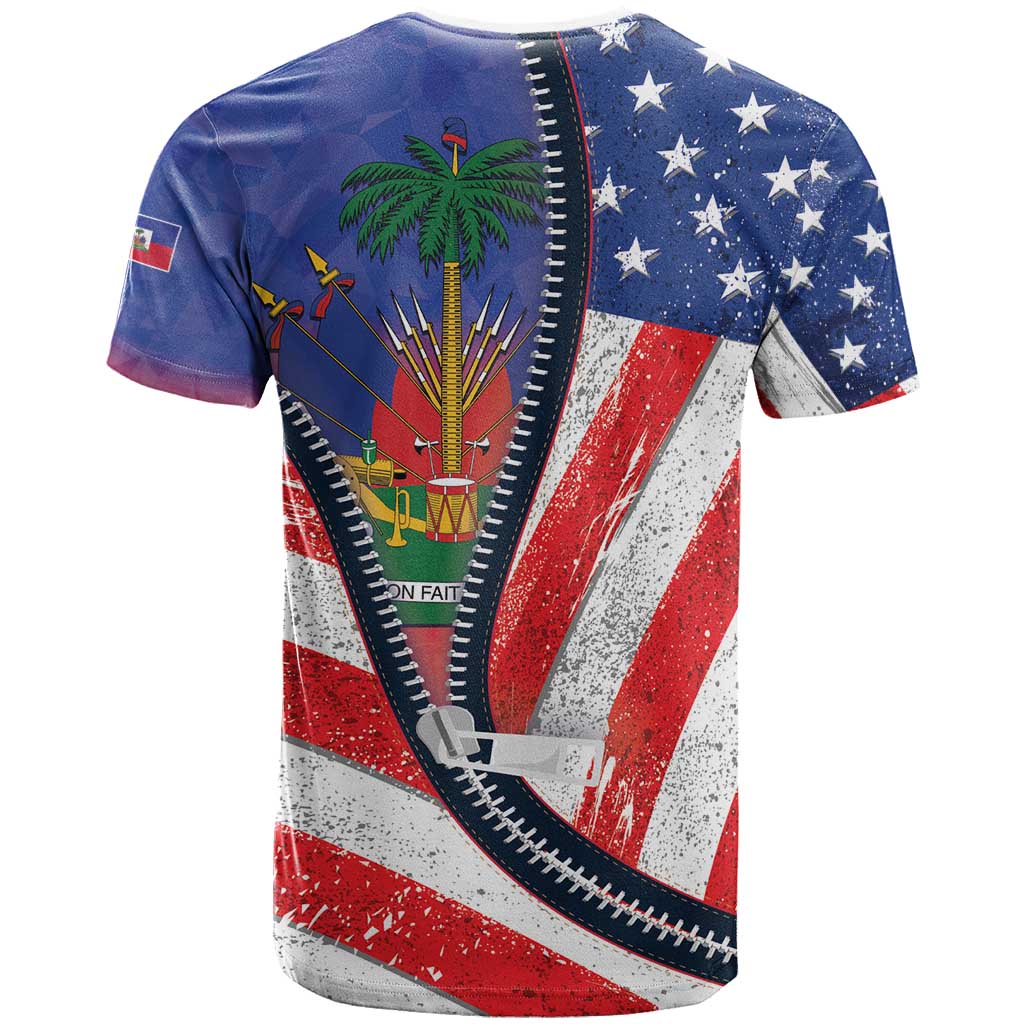 Haitian Americans Zipper Stylized T shirt Haiti Heritage Month 2025