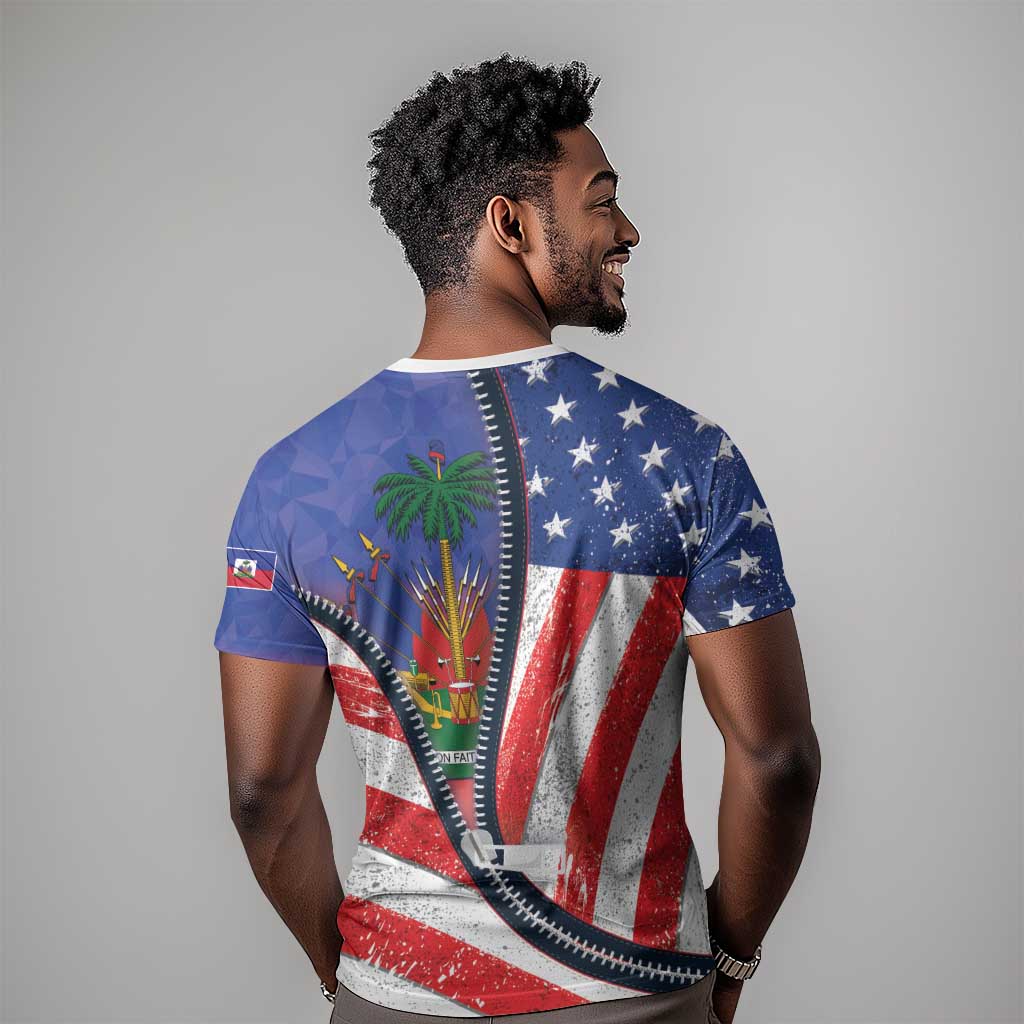 Haitian Americans Zipper Stylized T shirt Haiti Heritage Month 2025