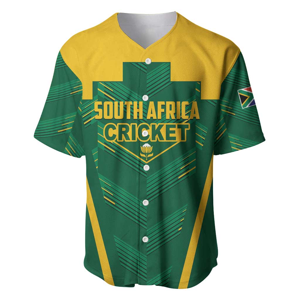 Custom South Africa Cricket Baseball Jersey SA Protea Woza Nawe