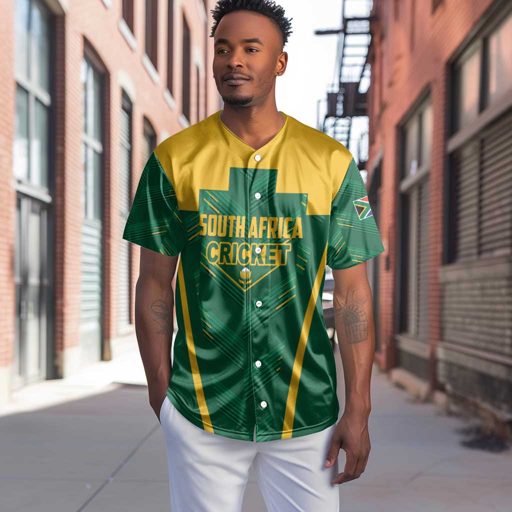 Custom South Africa Cricket Baseball Jersey SA Protea Woza Nawe