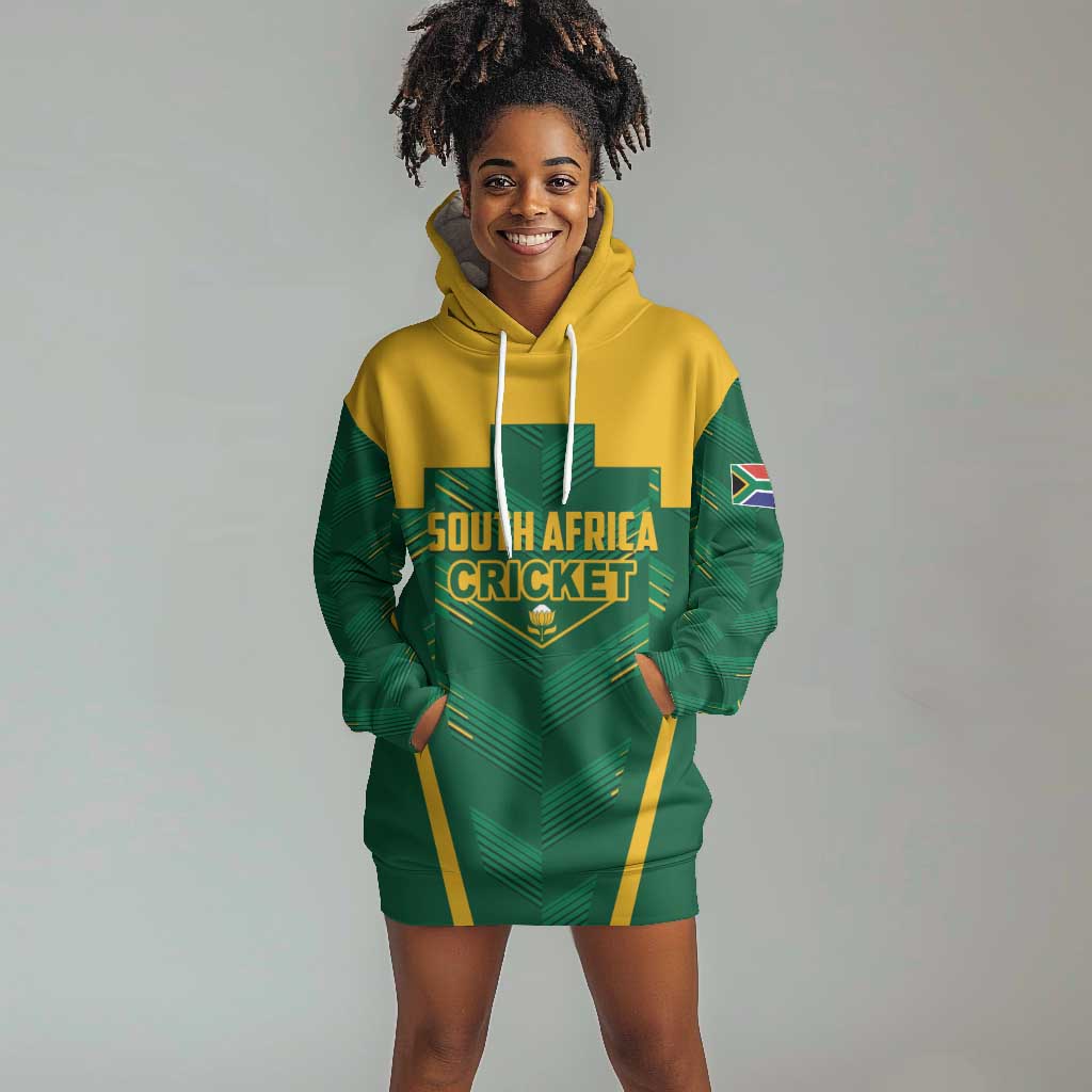 Custom South Africa Cricket Hoodie Dress SA Protea Woza Nawe