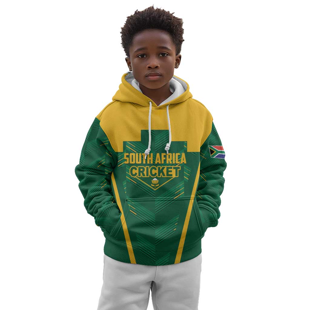 Custom South Africa Cricket Kid Hoodie SA Protea Woza Nawe