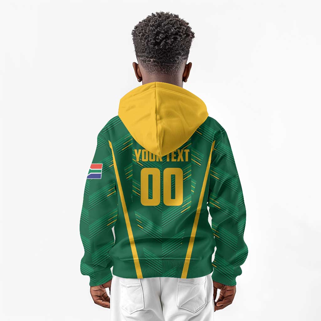 Custom South Africa Cricket Kid Hoodie SA Protea Woza Nawe
