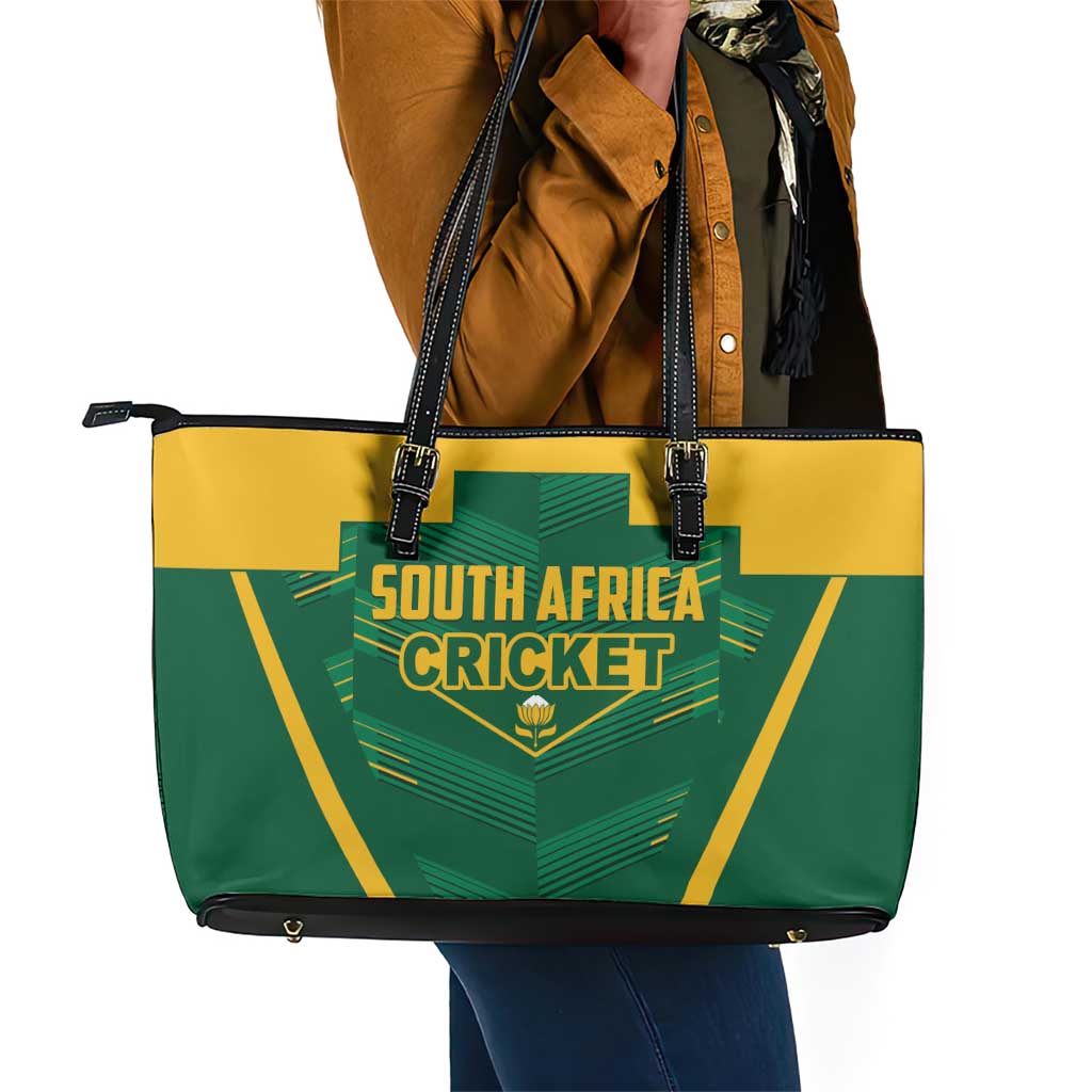 South Africa Cricket Leather Tote Bag SA Protea Woza Nawe