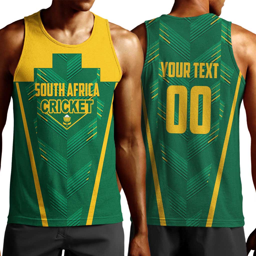 Custom South Africa Cricket Men Tank Top SA Protea Woza Nawe