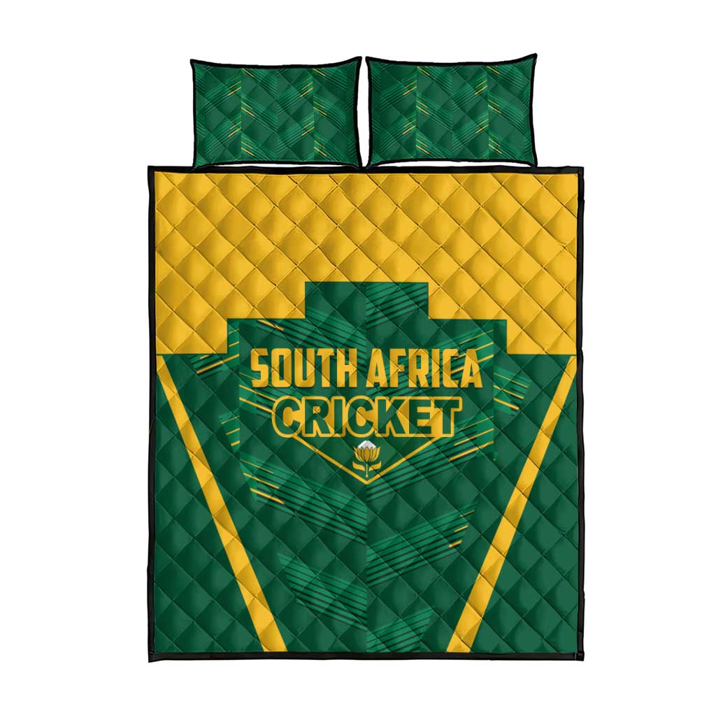South Africa Cricket Quilt Bed Set SA Protea Woza Nawe