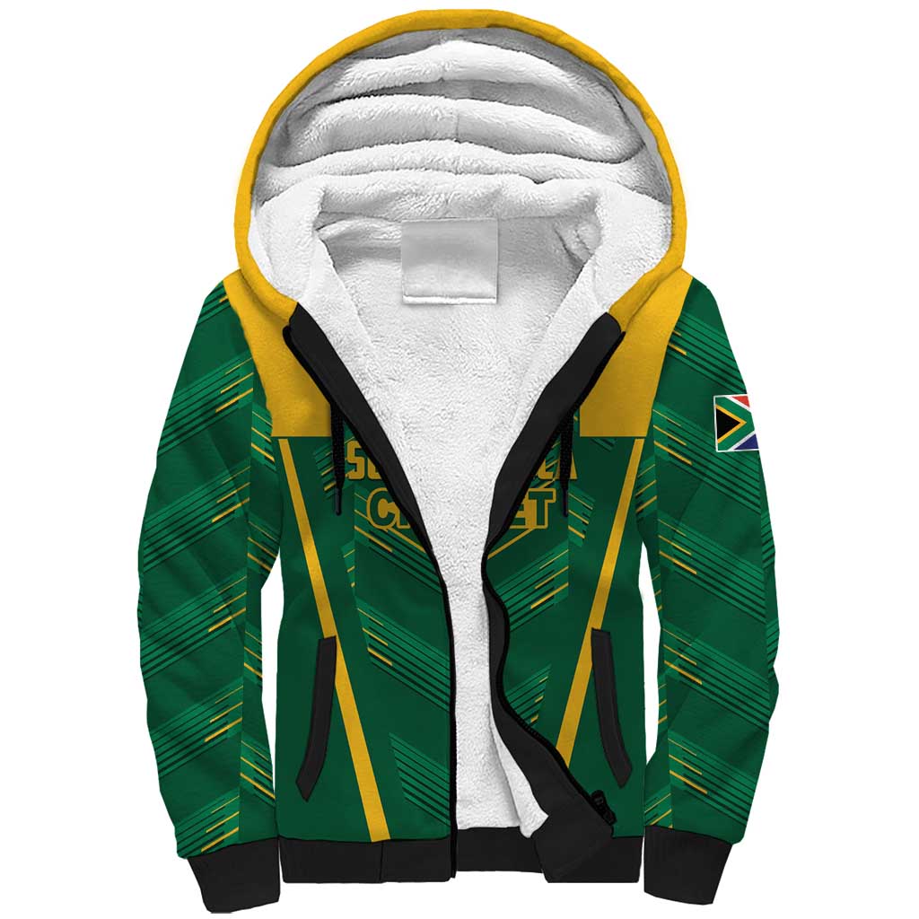 Custom South Africa Cricket Sherpa Hoodie SA Protea Woza Nawe