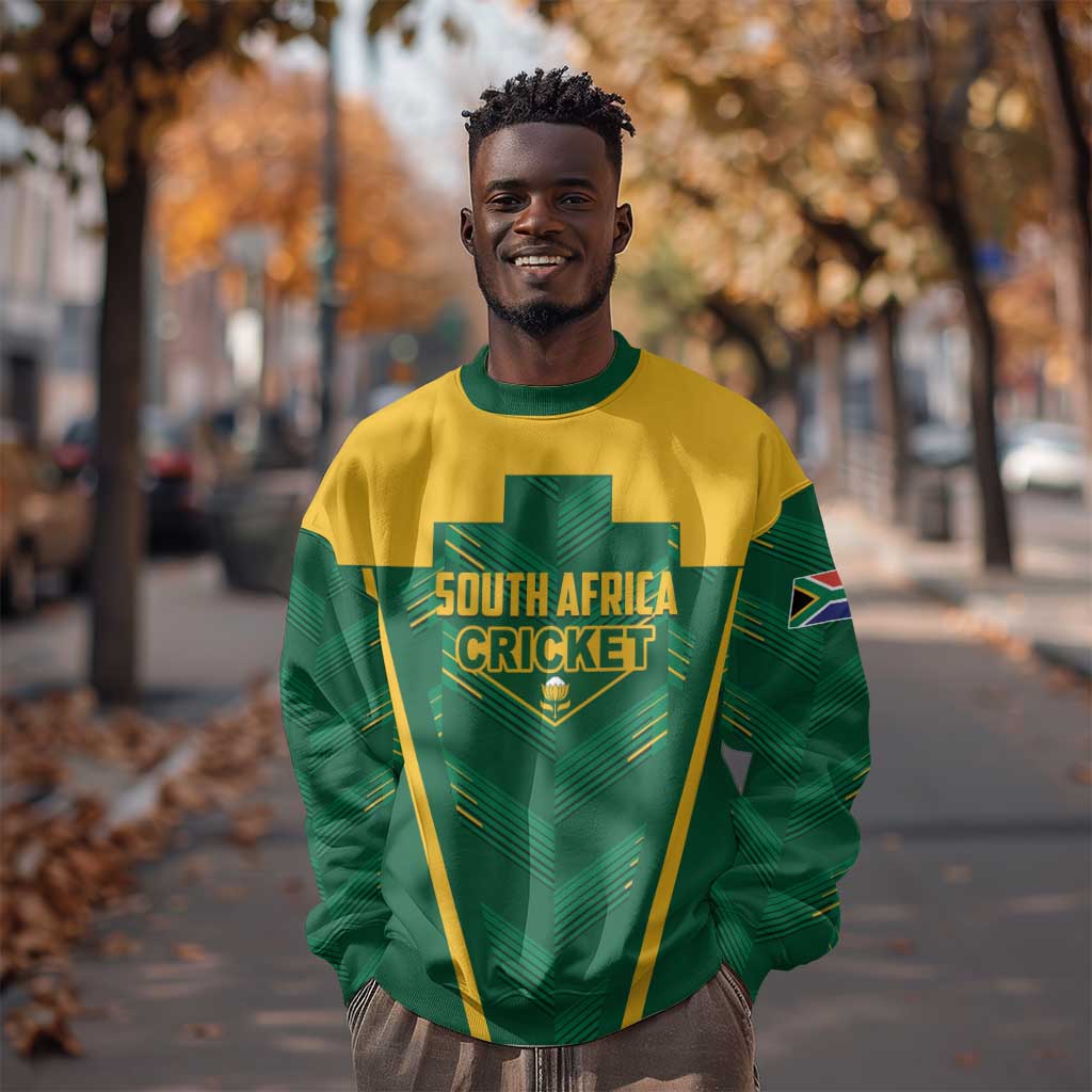 Custom South Africa Cricket Sweatshirt SA Protea Woza Nawe