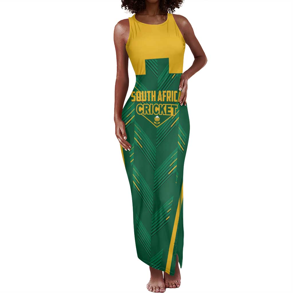 Custom South Africa Cricket Summer Maxi Dress Go Champions Protea Pattern LT05 main image 0