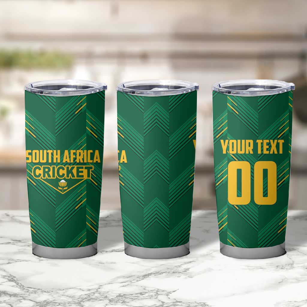 Custom South Africa Cricket Tumbler Cup SA Protea Woza Nawe
