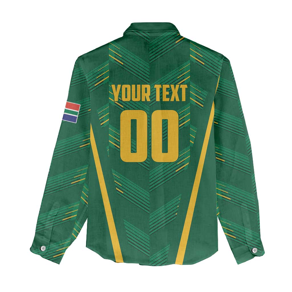Custom South Africa Cricket Women Casual Shirt SA Protea Woza Nawe