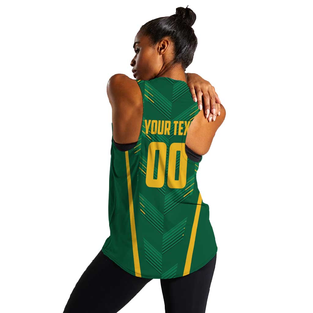 Custom South Africa Cricket Women Racerback Tank SA Protea Woza Nawe