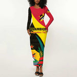Mozambique Independence Day Long Sleeve Bodycon Dress Muzambhiki 1975 Anniversary LT01