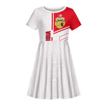 Tunisia Football Kid Short Sleeve Dress - Victory for the Eagles of Carthage
