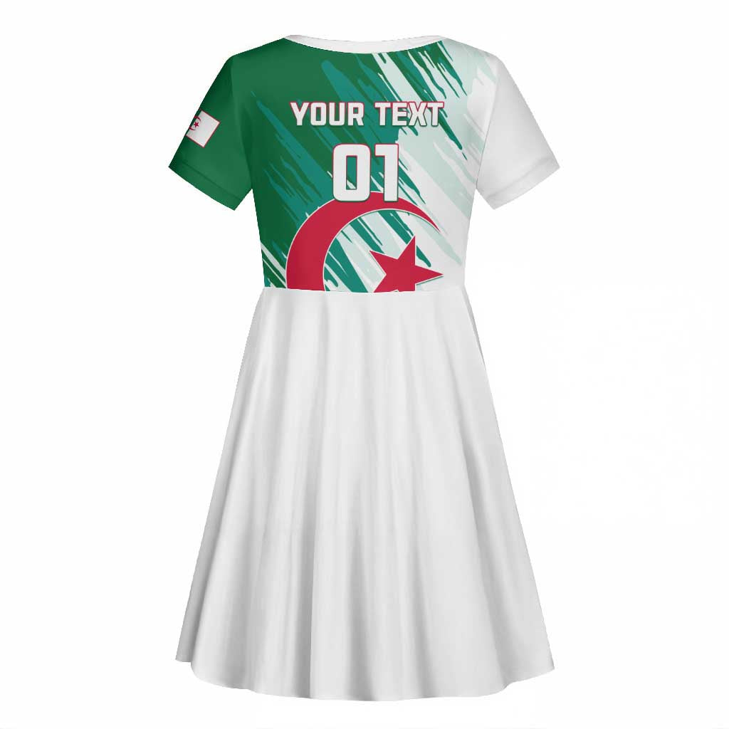 Support Les Fennecs - Algeria Football Kid Short Sleeve Dress