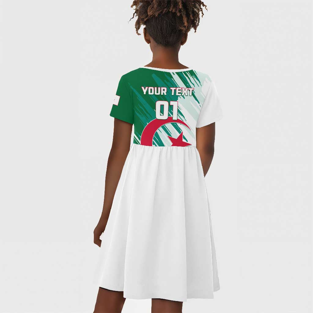 Support Les Fennecs - Algeria Football Kid Short Sleeve Dress