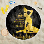 Haiti Neg Marron Beach Blanket Lespwa pa anyen san aksyon - Gold