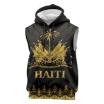 Haiti Neg Marron Sleeveless Hoodie Lespwa pa anyen san aksyon - Gold - African Pride