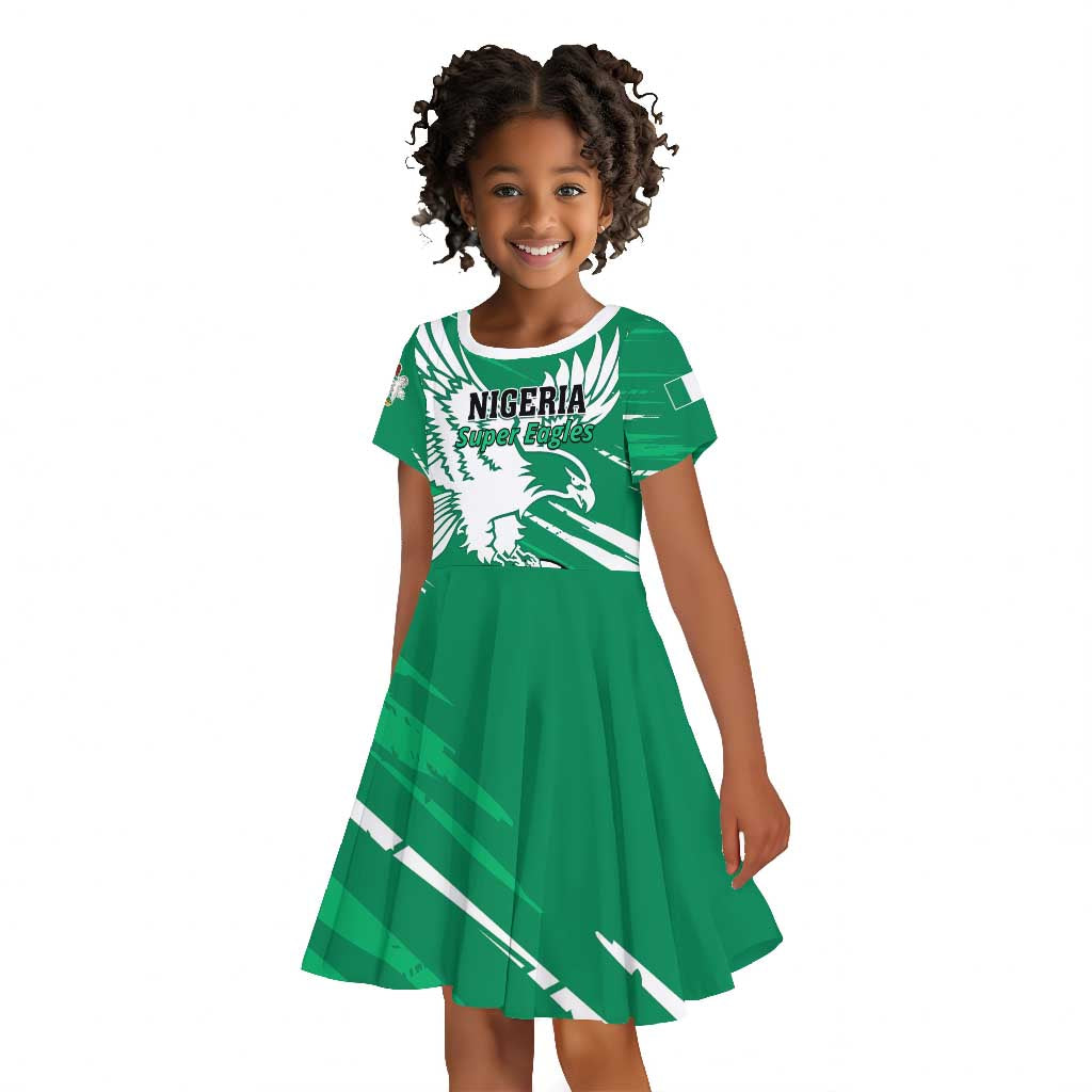 Nigeria Football Kid Short Sleeve Dress - Victory for the Super Eagles