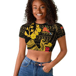 Enkutatash Eritrea New Year Raglan Cropped T shirt Eritrean Camel African Pattern