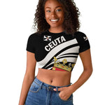 Ceuta Day Raglan Cropped T shirt Dia de Ceuta 2024
