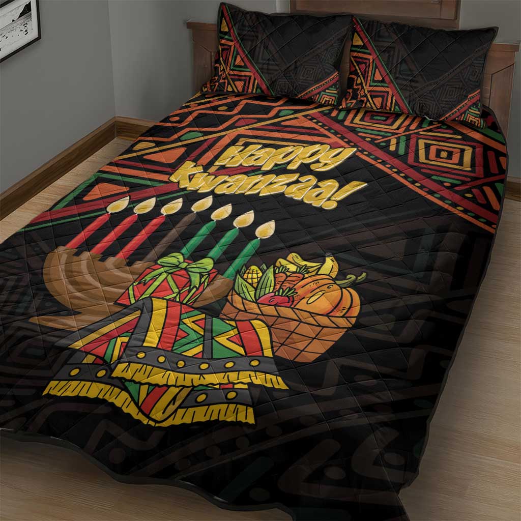 African Happy Kwanzaa Quilt Bed Set