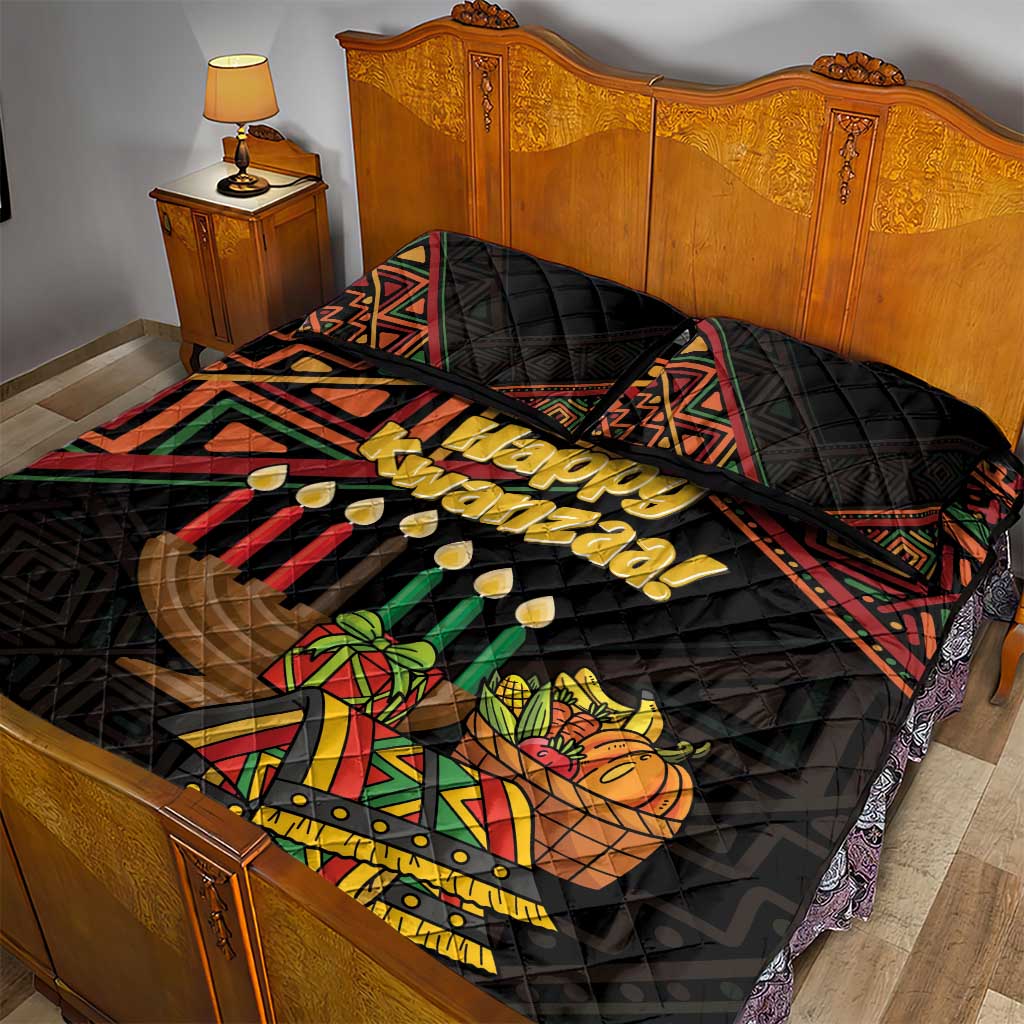 African Happy Kwanzaa Quilt Bed Set