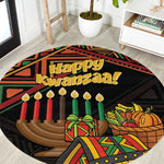 African Happy Kwanzaa Round Carpet