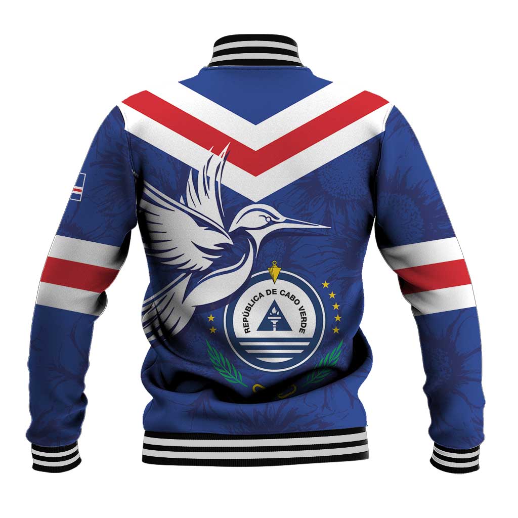 Cape Verde Independence Day Baseball Jacket Gerbera Daisy Pattern LT01