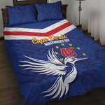 Cape Verde Independence Day Quilt Bed Set Gerbera Daisy Pattern