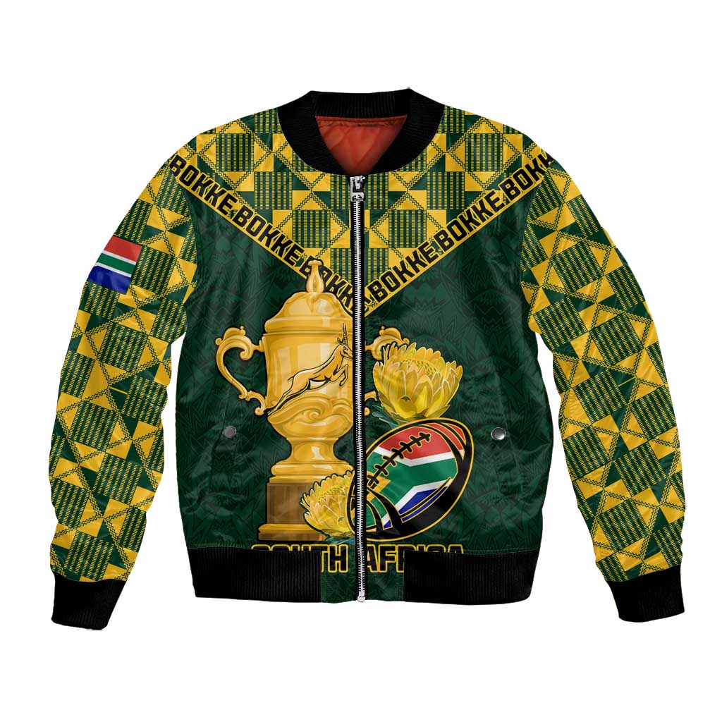Custom South Africa Rugby Sleeveless Hoodie - Go Bokke Champion, World Cup LT01 main image 1
