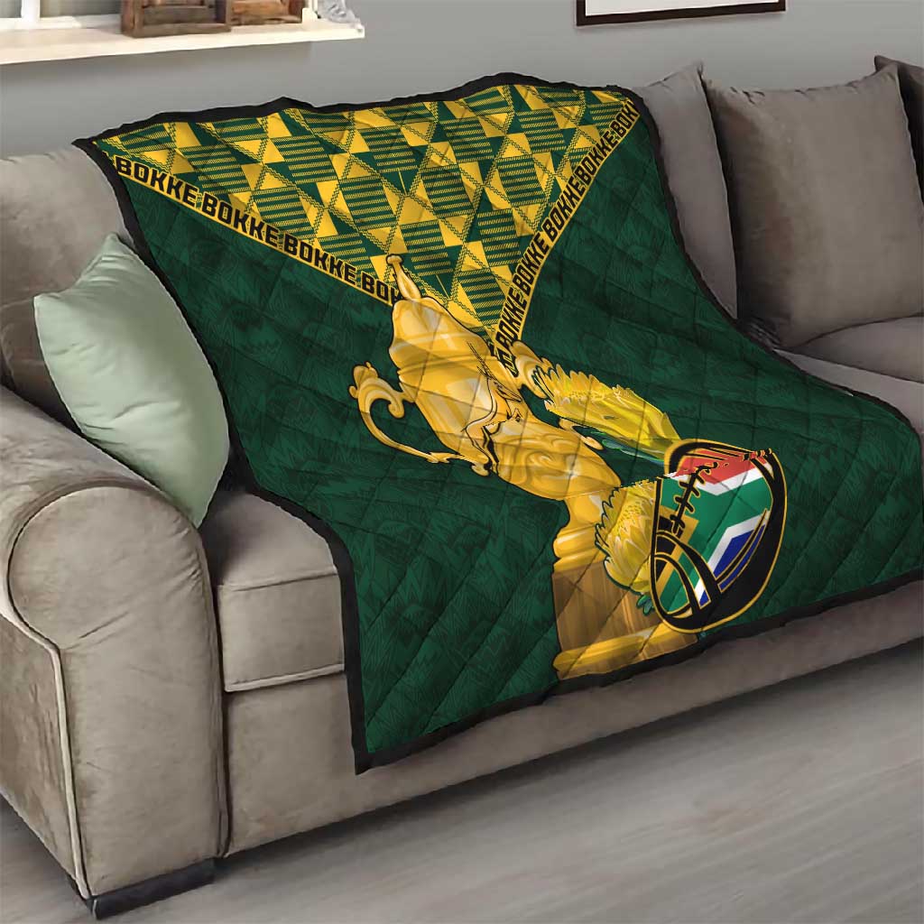 South Africa Rugby Quilt - Go Bokke Champion, World Cup
