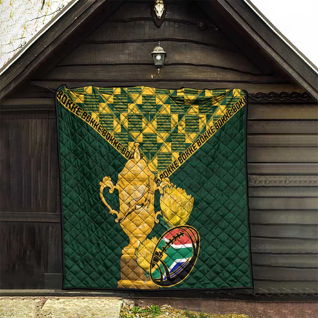 South Africa Rugby Quilt - Go Bokke Champion, World Cup