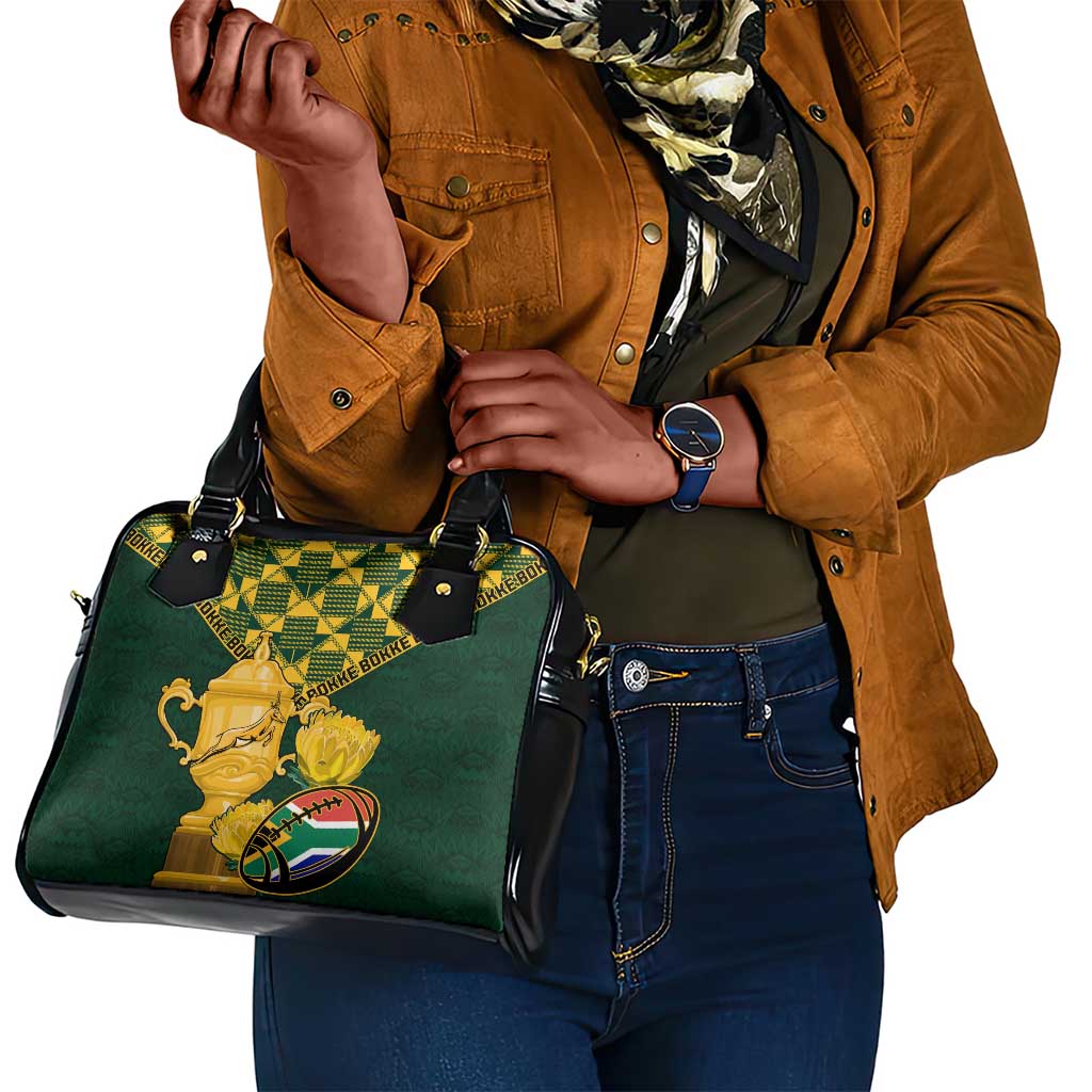 South Africa Rugby Shoulder Handbag - Go Bokke Champion, World Cup