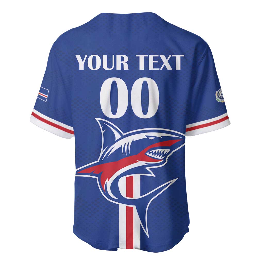 Custom Cape Verde 2026 Football Baseball Jersey Blue Sharks WC Debut - African Pride