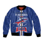Custom Cape Verde 2026 Football Bomber Jacket Blue Sharks WC Debut - African Pride
