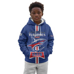 Custom Cape Verde 2026 Football Kid Hoodie Blue Sharks WC Debut - African Pride