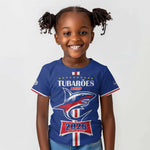 Custom Cape Verde 2026 Football Kid T shirt Blue Sharks WC Debut - African Pride